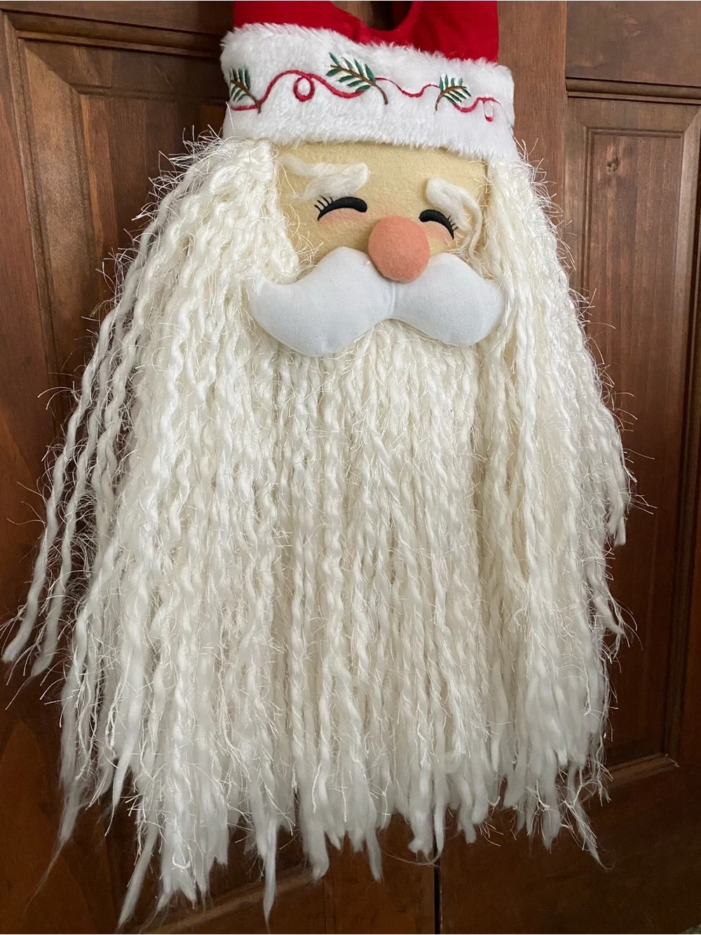 Vintage Santa Claus doorknob hanger